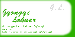 gyongyi lakner business card
