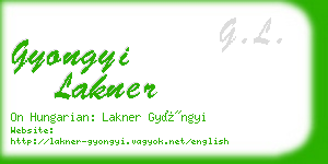 gyongyi lakner business card